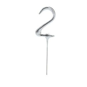 Sainsbury's Home Silver Number Cake Sparkler Candle - Age 2