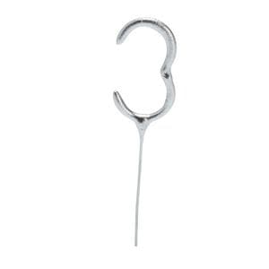Sainsbury's Home Silver Number Cake Sparkler Candle - Age 3
