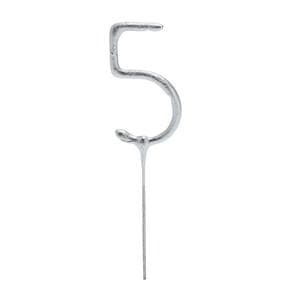 Sainsbury's Home Silver Number Cake Sparkler Candle - Age 5