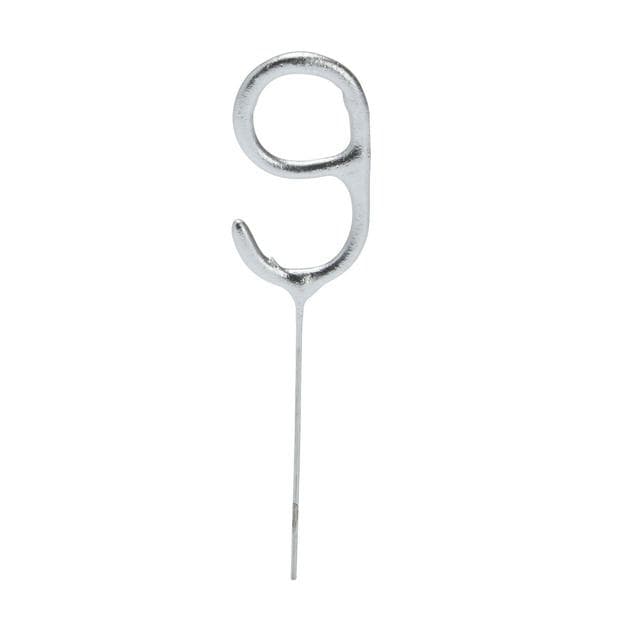 Sainsbury's Home Silver Number Cake Sparkler Candle - Age 9 - gallery image 1