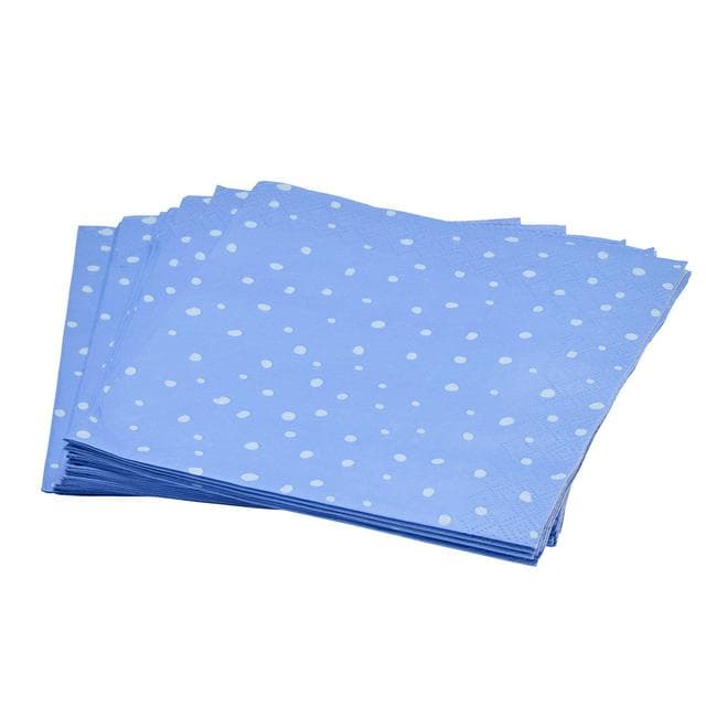 Sainsbury's Home Pack of 20 3ply Blue Paper Napkins - 33cm - gallery image 1