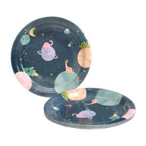 Sainsbury's Home Pack of 10 Space Dino Paper Plates - 23cm