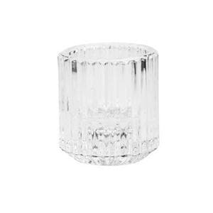 Habitat Pressed Glass Tealight/Taper Holder - Clear