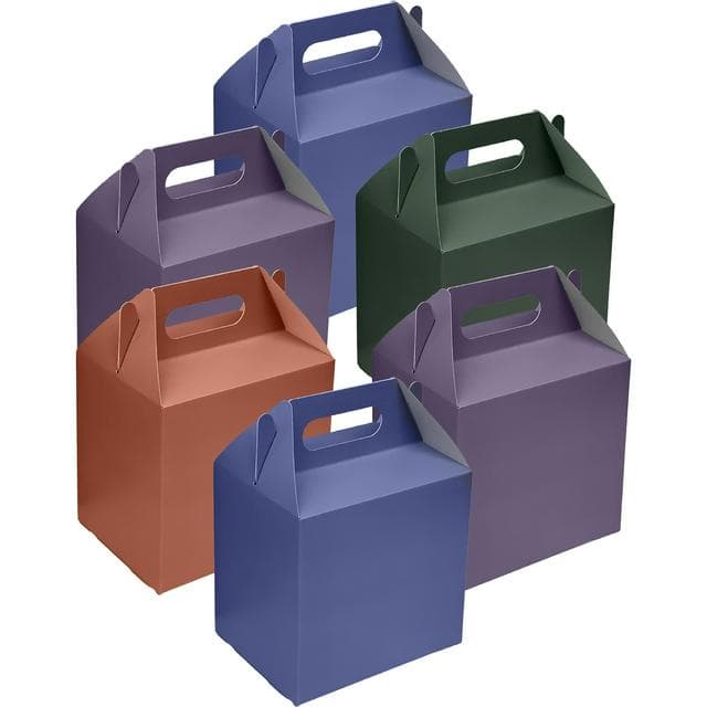 Sainsbury's Home Pack of 6 Blue & Green Party Treat Boxes - gallery image 1