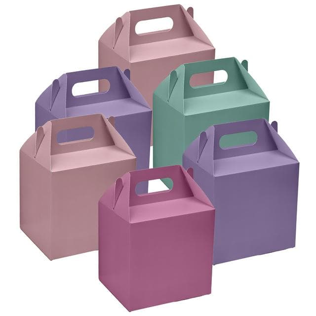 Sainsbury's Home Pack of 6 Pink & Purple Party Treat Boxes - gallery image 1