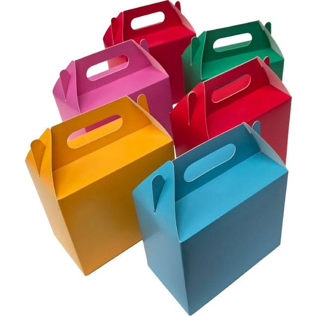 Sainsbury's Home Pack of 6 Rainbow Coloured Party Treat Boxes - gallery image 1