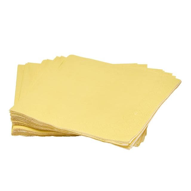 Sainsbury's Home Pack of 20 3ply Yellow Paper Napkins - 33cm - gallery image 1