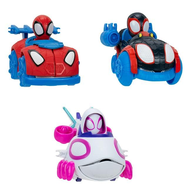 Marvel Spidey & His Amazing Friends Web Dart Zoomers With Spidey Ghost Spider & Spin Assortment- 5 Inch - gallery image 1