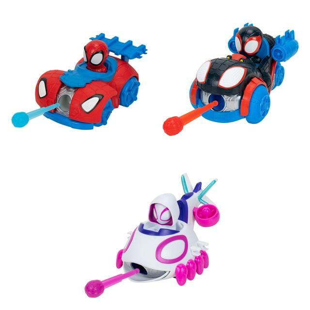 Marvel Spidey & His Amazing Friends Web Dart Zoomers With Spidey Ghost Spider & Spin Assortment- 5 Inch - gallery image 2