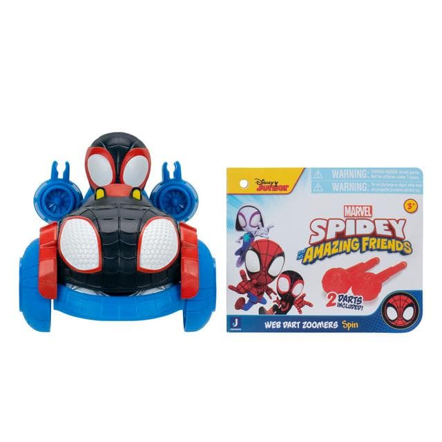 Marvel Spidey & His Amazing Friends Web Dart Zoomers With Spidey Ghost Spider & Spin Assortment- 5 Inch - gallery image 4