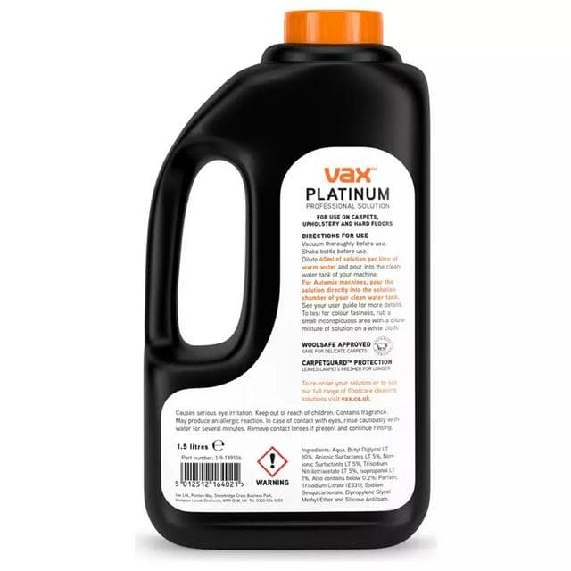 Vax Platinum 1.5L Carpet Cleaning Solution - gallery image 5