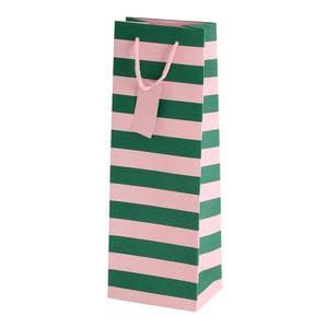 Sainsbury's Home Green & Pink Stripe Bottle Bag