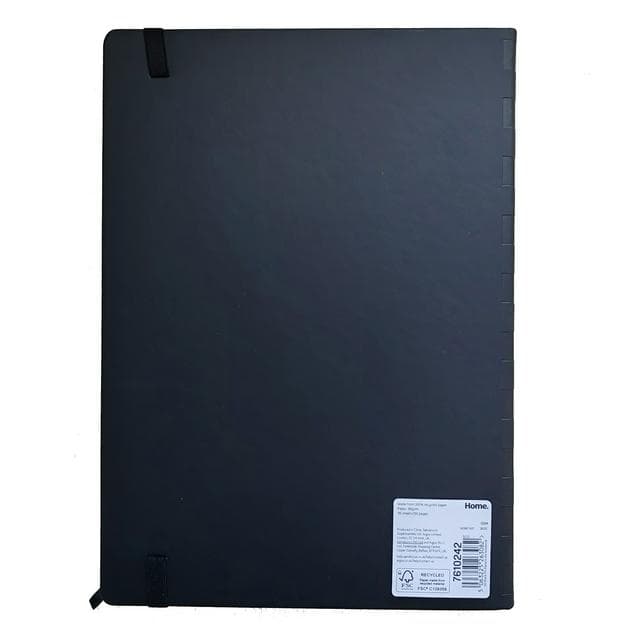 Sainsbury's Home A4 PU Pattern Notebook - Black - gallery image 2