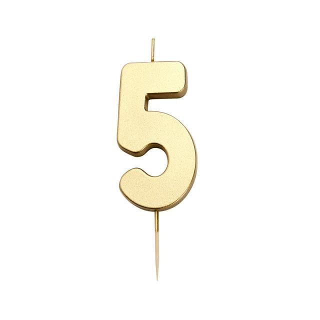 Sainsbury's Home Gold Number Candle Age 5 - gallery image 1