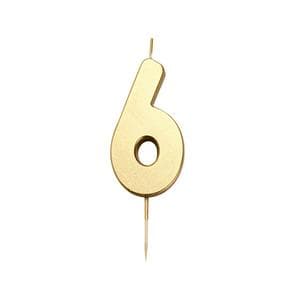 Sainsbury's Home Gold Number Candle Age 6
