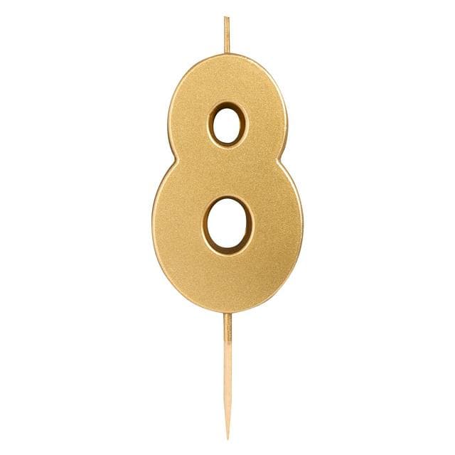 Sainsbury's Home Gold Number Candle Age 8 - gallery image 1