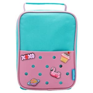 Smash Pink & Turquoise Charm Lunch Bag