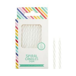 Sainsbury's Home Pack of 24 White Spiral Candles