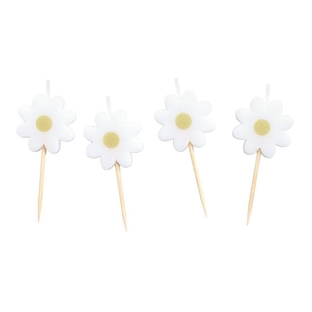 Sainsbury's Home Pack of 4 Daisy Icon Candles - gallery image 1