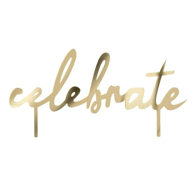 Sainsbury's Home Celebrate Metallic Acrylic Cake Topper - gallery image 1