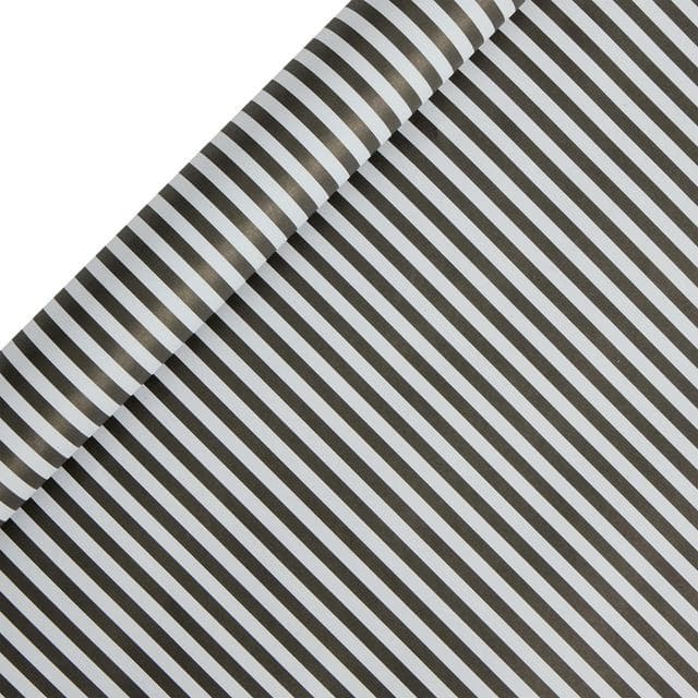 Sainsbury's Home 3m Black & White Kraft Stripe Roll Wrap - gallery image 1