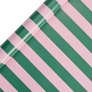 Sainsbury's Home 3m Green & Pink Stripe Roll Wrap