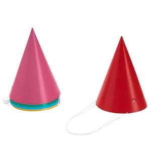 Sainsbury's Home Pack of 10 Rainbow Coloured Paper Party Hats