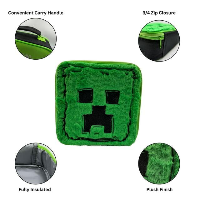 Minecraft Faux Fur Lunch Bag - gallery image 2