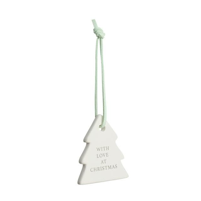 Sainsbury's Home Mini Ceramic Keepsake - With Love At Christmas Single Decoration - gallery image 1