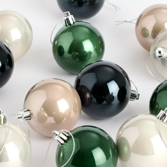 Habitat Pack of 24 Shatterproof Timeless Christmas Baubles   - gallery image 4