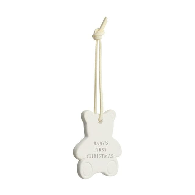 Sainsbury's Home Mini Ceramic Keepsake - Baby's First Christmas Single Decoration - gallery image 1