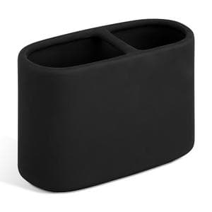 Habitat Stoneware Large Soft Touch Toothbrush Holder - Black
