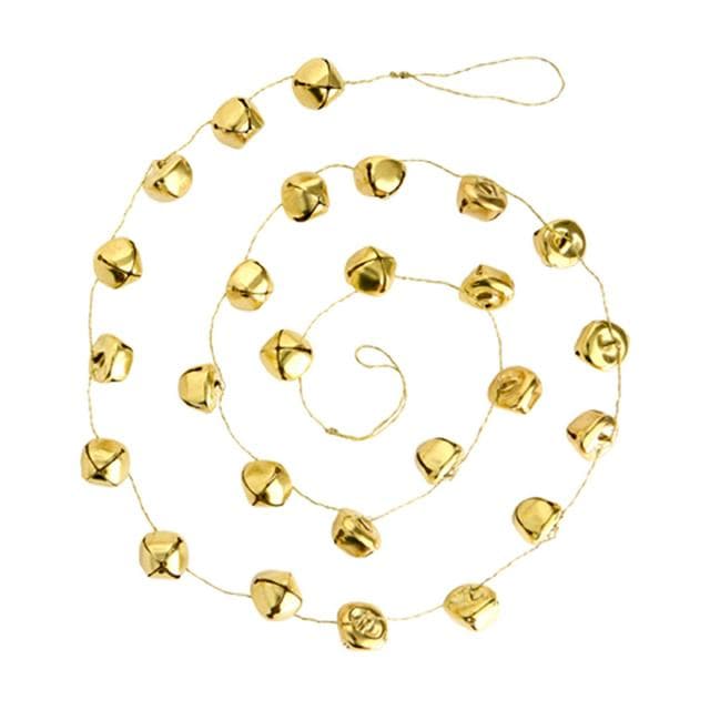 Habitat Gold Coloured Bell Christmas Garland - gallery image 2