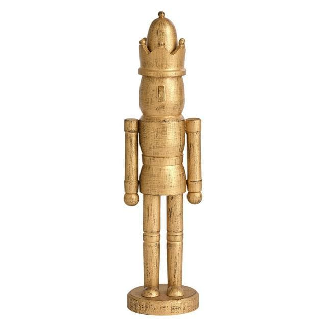 Habitat Gold Coloured Wooden Nutcracker Christmas Decoration - gallery image 2