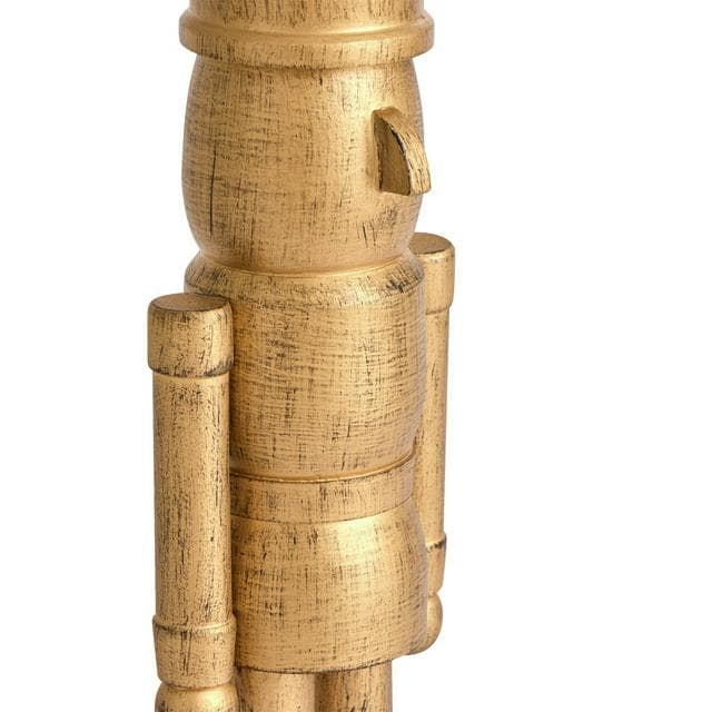 Habitat Gold Coloured Wooden Nutcracker Christmas Decoration - gallery image 3