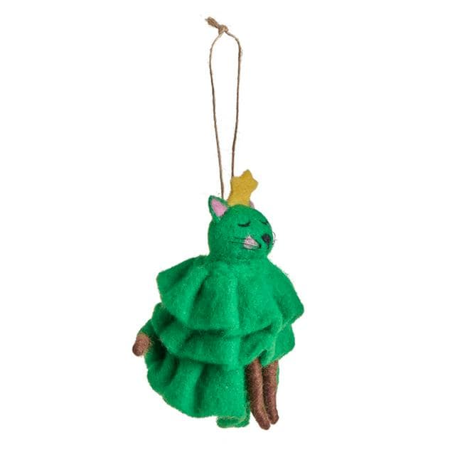 Habitat Single Felt Cat Christmas Tree Decoration - gallery image 3
