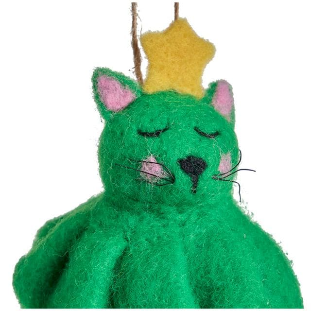 Habitat Single Felt Cat Christmas Tree Decoration - gallery image 4