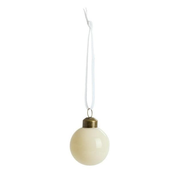 Habitat Pack of 6 Glass Mini Christmas Bauble - Ivory - gallery image 2