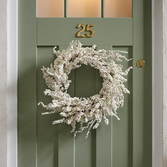 Habitat Foliage Christmas Wreath - White - gallery image 1