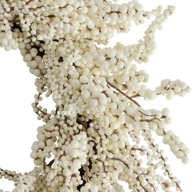 Habitat Foliage Christmas Wreath - White - gallery image 3
