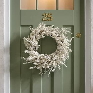 Habitat Foliage Christmas Wreath - White