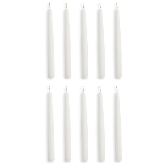 Habitat Taper Candles - White - Pack of 10 - gallery image 1