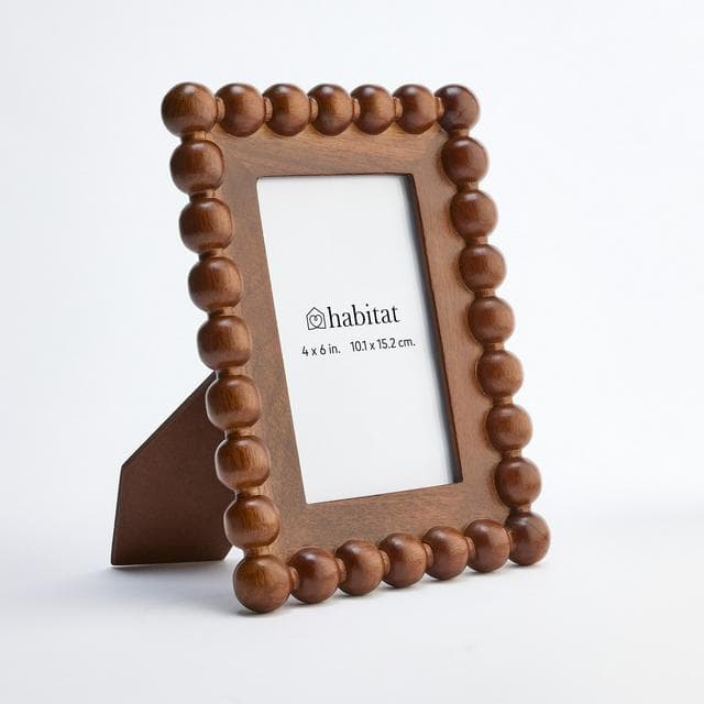 Habitat Mango Wood Bobble Frame - 4x6 - gallery image 2