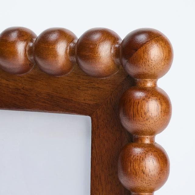 Habitat Mango Wood Bobble Frame - 4x6 - gallery image 3