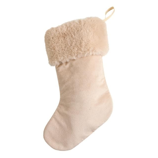 Habitat Taupe Fur Christmas Stocking - gallery image 3