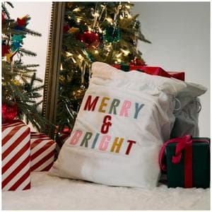 Habitat Merry & Bright Off White Christmas Sack