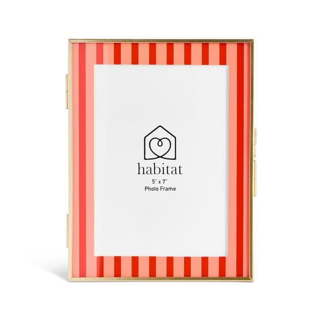 Habitat Pink Wavy Glass Frame - 5x7 - gallery image 1