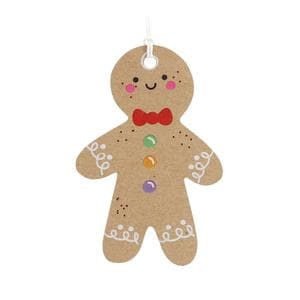 Sainsbury's Home Pack of 6 Gingerbread Gift Tag