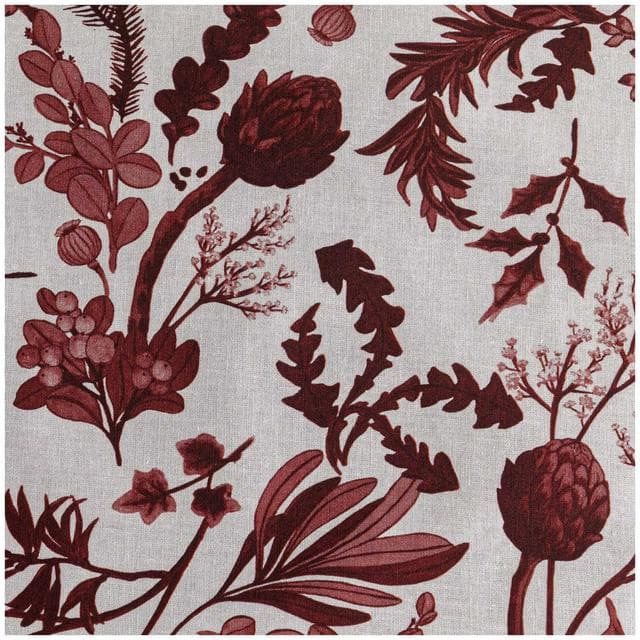 Sainsbury's Home Foliage Print Superking Bedding Set - Burgundy - gallery image 2