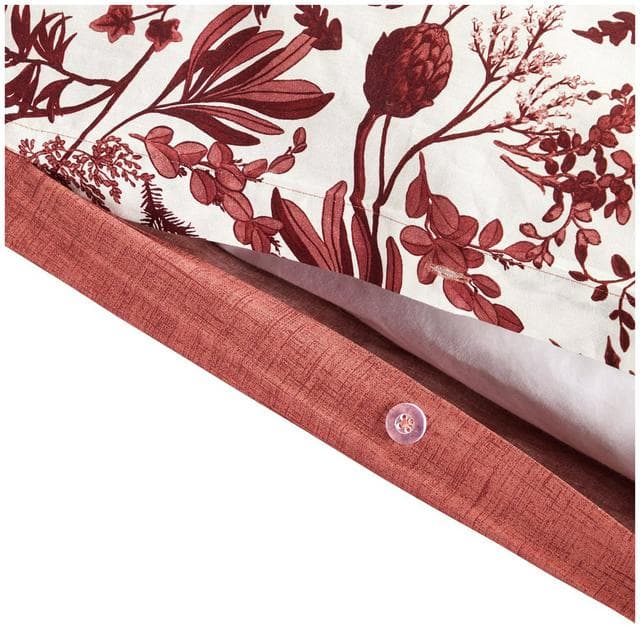 Sainsbury's Home Foliage Print Superking Bedding Set - Burgundy - gallery image 5